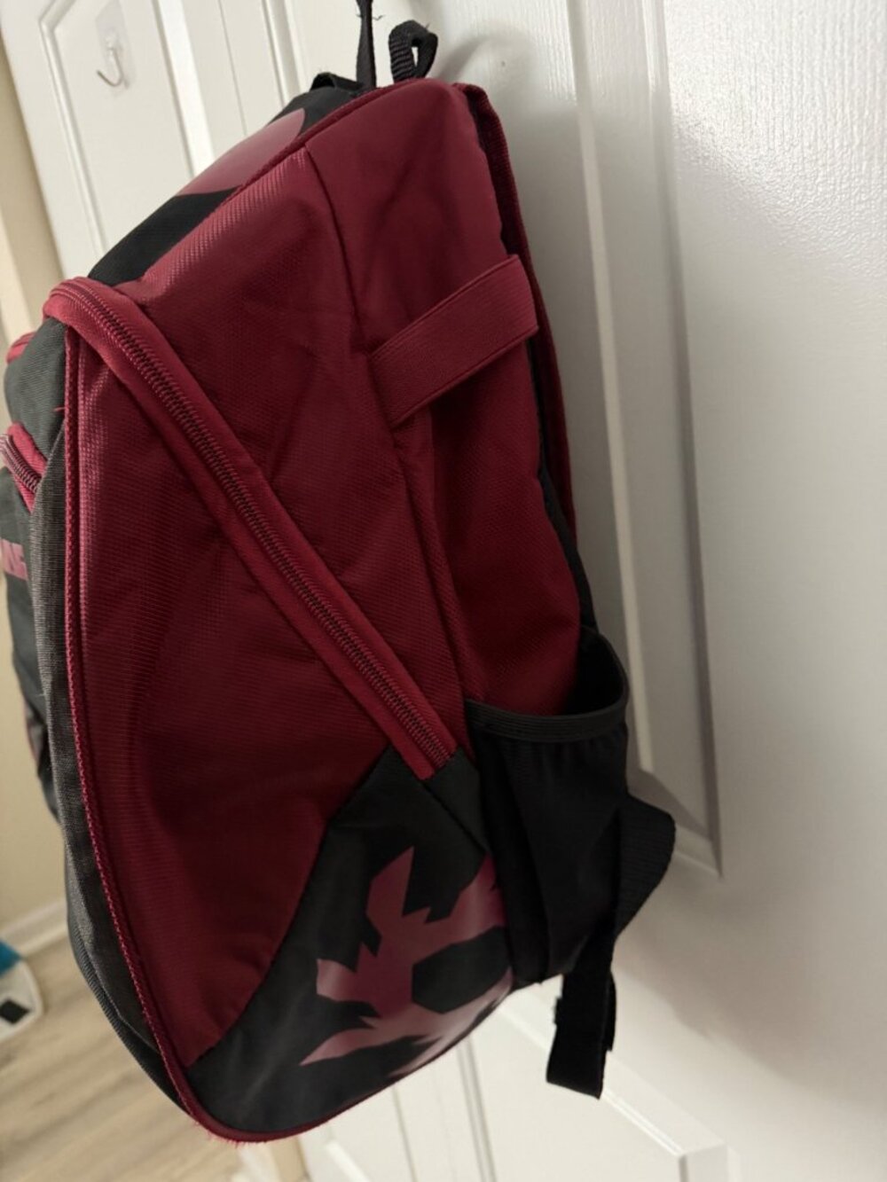 DeMarini Baseball Equipment Backpack Red Black - size of 11.5x9x17" - Picture 4 of 8